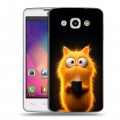 Дизайнерский пластиковый чехол для LG L60 Смешной кот