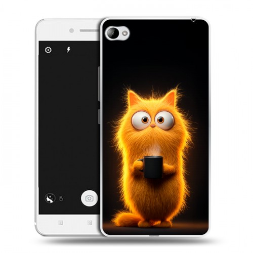 Дизайнерский пластиковый чехол для Lenovo S90 Смешной кот