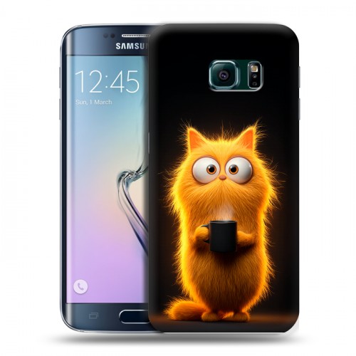 Дизайнерский силиконовый чехол для Samsung Galaxy S6 Edge Смешной кот