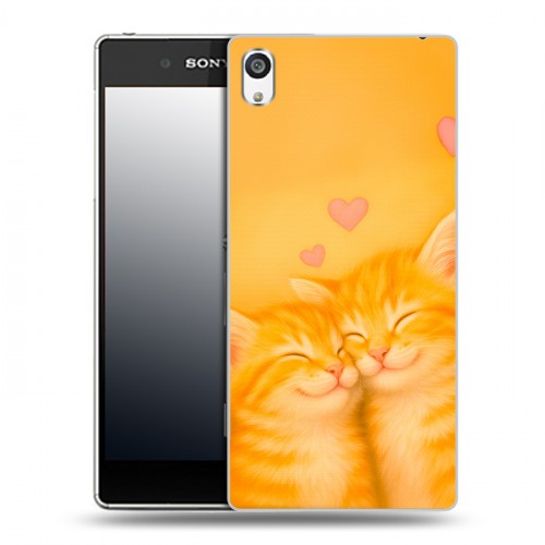 Дизайнерский пластиковый чехол для Sony Xperia E5 Милые котята
