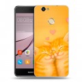Дизайнерский силиконовый с усиленными углами чехол для Huawei Nova Милые котята