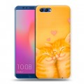 Дизайнерский пластиковый чехол для Huawei Honor View 10 Милые котята