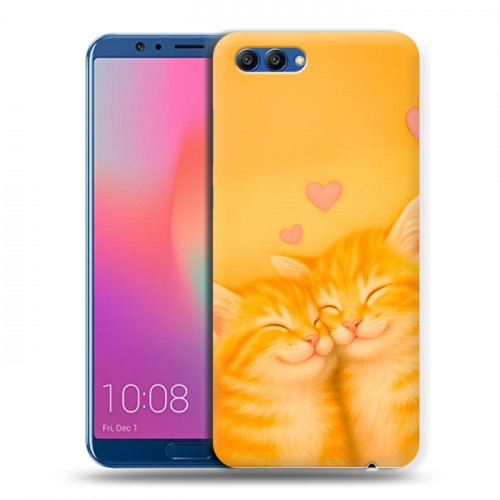 Дизайнерский пластиковый чехол для Huawei Honor View 10 Милые котята