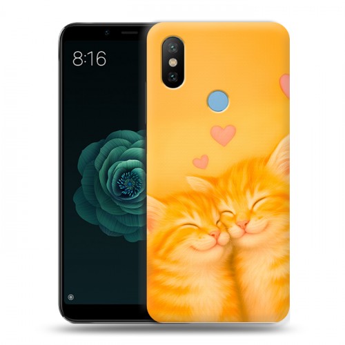Дизайнерский силиконовый чехол для Xiaomi Mi A2 Милые котята