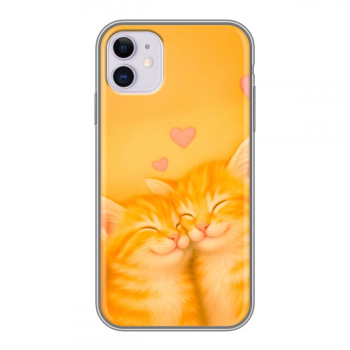 Дизайнерский силиконовый чехол для Iphone 11 Милые котята
