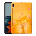 Дизайнерский силиконовый чехол для Samsung Galaxy Tab S7 Милые котята