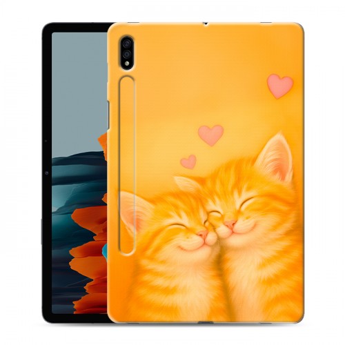 Дизайнерский силиконовый чехол для Samsung Galaxy Tab S7 Милые котята