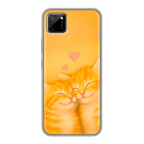 Дизайнерский силиконовый чехол для Realme C11 Милые котята