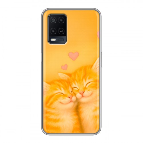 Дизайнерский силиконовый чехол для OPPO A54 Милые котята