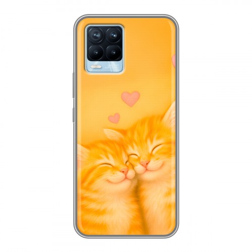 Дизайнерский силиконовый чехол для Realme 8 Милые котята