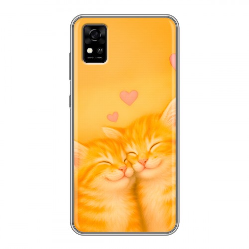 Дизайнерский силиконовый чехол для ZTE Blade A31 Милые котята