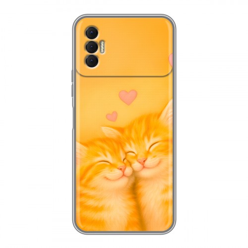 Дизайнерский силиконовый чехол для Tecno Spark 8P Милые котята