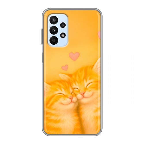 Дизайнерский силиконовый чехол для Samsung Galaxy A23 Милые котята
