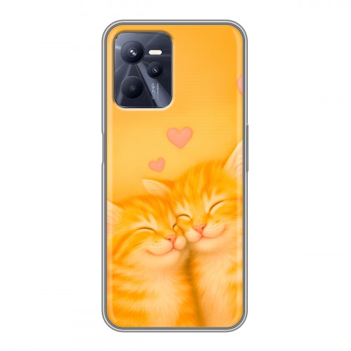 Дизайнерский силиконовый чехол для Realme C35 Милые котята