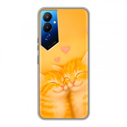 Дизайнерский силиконовый чехол для Tecno Pova 4 Милые котята