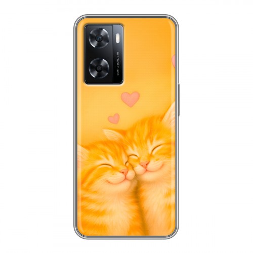 Дизайнерский силиконовый чехол для OPPO A57s Милые котята