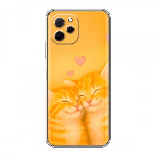 Дизайнерский силиконовый с усиленными углами чехол для Huawei Nova Y61 Милые котята