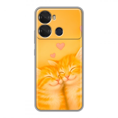 Дизайнерский силиконовый чехол для Itel P40 Милые котята