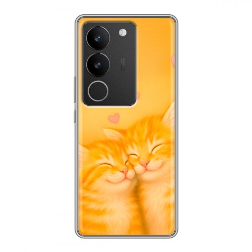 Дизайнерский силиконовый чехол для Vivo S17 Милые котята