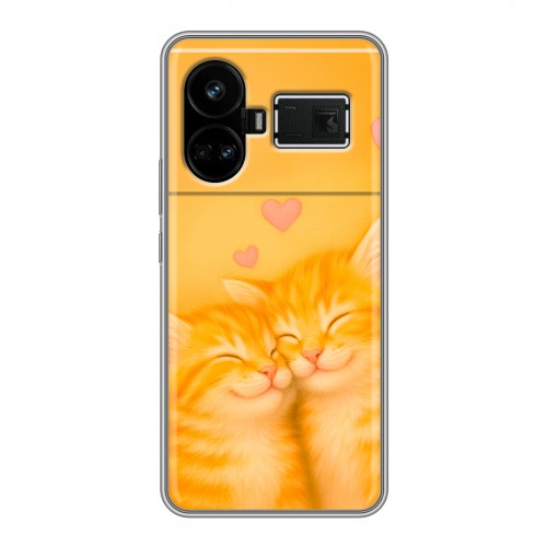 Дизайнерский силиконовый чехол для Realme GT5 Милые котята