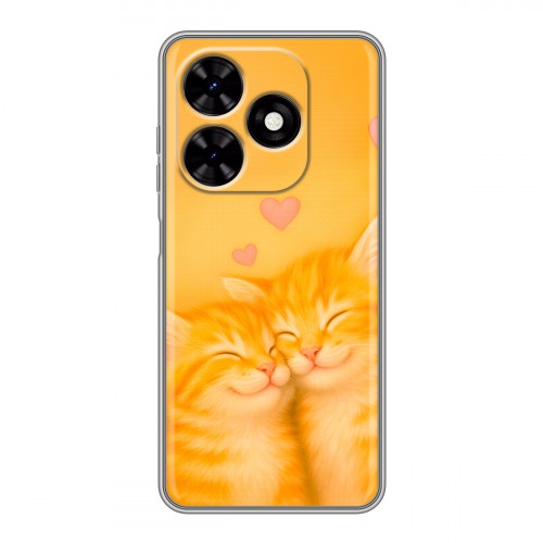 Дизайнерский силиконовый чехол для Tecno Spark Go 2024 Милые котята