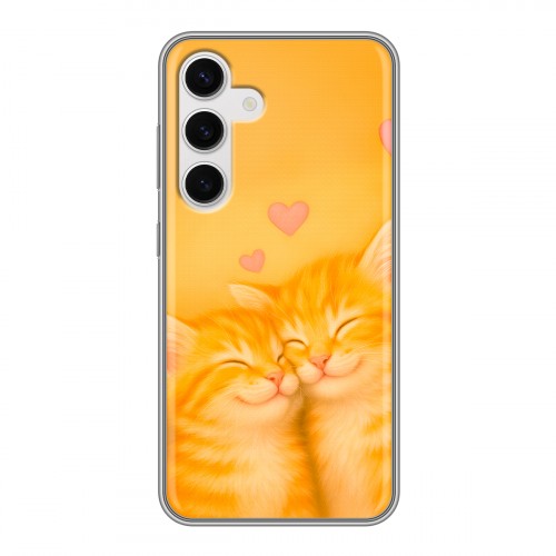 Дизайнерский силиконовый чехол для Samsung Galaxy S24 Милые котята