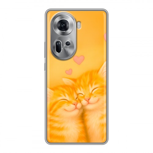 Дизайнерский силиконовый чехол для OPPO Reno 11 Милые котята
