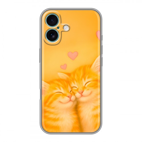 Дизайнерский силиконовый чехол для Iphone 16 Plus Милые котята