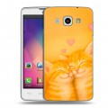 Дизайнерский пластиковый чехол для LG L60 Милые котята