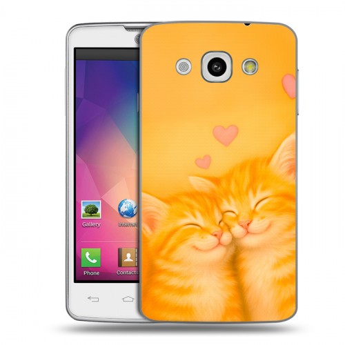 Дизайнерский пластиковый чехол для LG L60 Милые котята