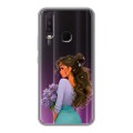 Полупрозрачный дизайнерский силиконовый чехол для Vivo Y17 девушка цветы