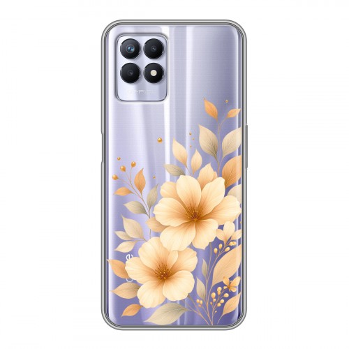 Полупрозрачный дизайнерский силиконовый чехол для Realme 8i для девушки