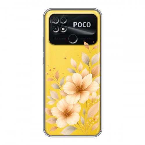 Полупрозрачный дизайнерский силиконовый чехол для Xiaomi Poco C40 для девушки