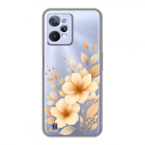 Полупрозрачный дизайнерский силиконовый чехол для Realme C31 для девушки