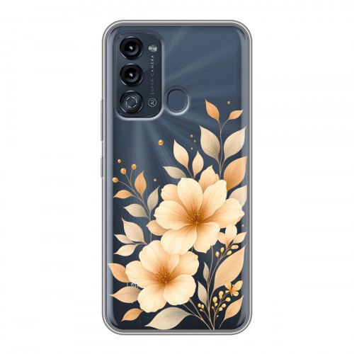 Полупрозрачный дизайнерский силиконовый с усиленными углами чехол для Itel Vision 3 для девушки