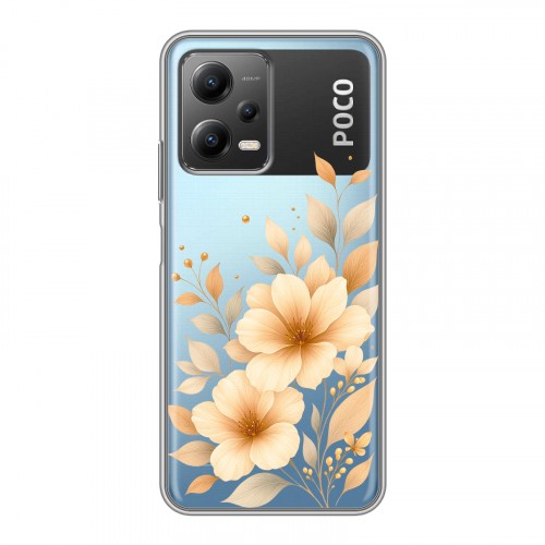 Полупрозрачный дизайнерский силиконовый с усиленными углами чехол для Xiaomi Poco X5 для девушки