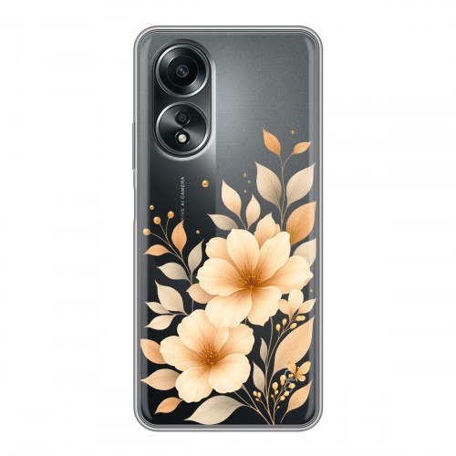 Полупрозрачный дизайнерский силиконовый чехол для OPPO A58 4G для девушки