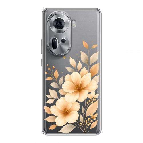 Полупрозрачный дизайнерский силиконовый чехол для OPPO Reno 11 для девушки