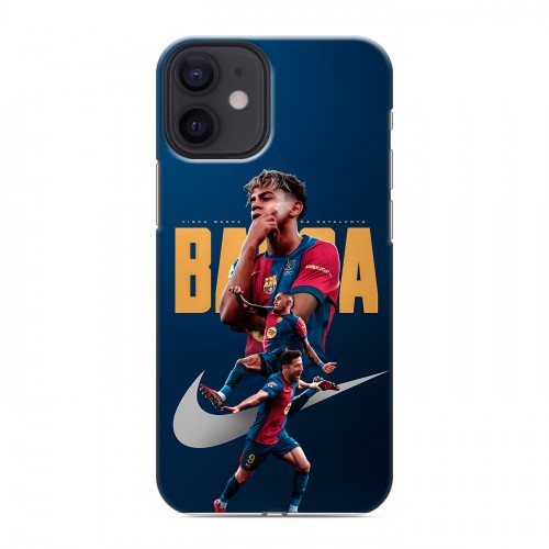 Дизайнерский силиконовый с усиленными углами чехол для Iphone 12 Mini Барселона Barca Yamal 