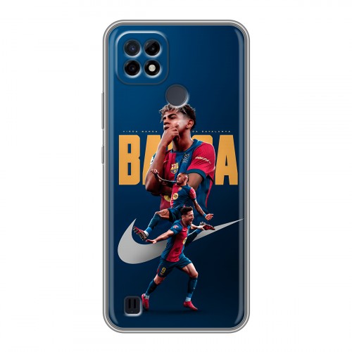 Дизайнерский силиконовый чехол для Realme C21 Барселона Barca Yamal 