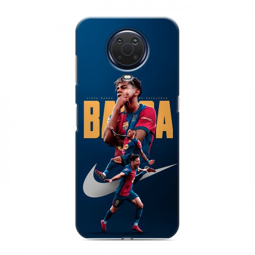 Дизайнерский силиконовый с усиленными углами чехол для Nokia G20 Барселона Barca Yamal 