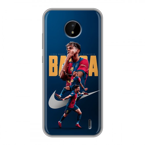 Дизайнерский силиконовый чехол для Nokia C20 Барселона Barca Yamal 