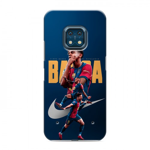Дизайнерский силиконовый с усиленными углами чехол для Nokia XR20 Барселона Barca Yamal 