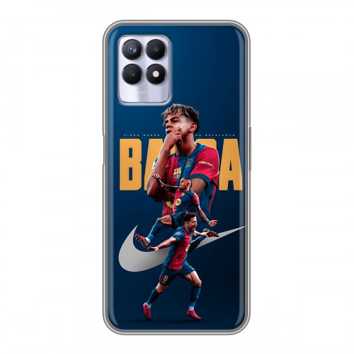 Дизайнерский силиконовый чехол для Realme 8i Барселона Barca Yamal 