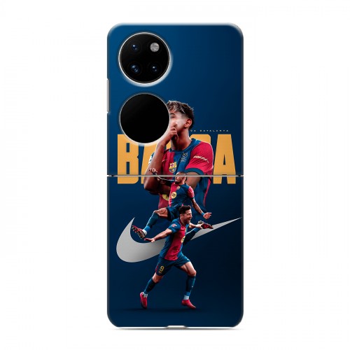 Дизайнерский пластиковый чехол для Huawei P50 Pocket Барселона Barca Yamal 