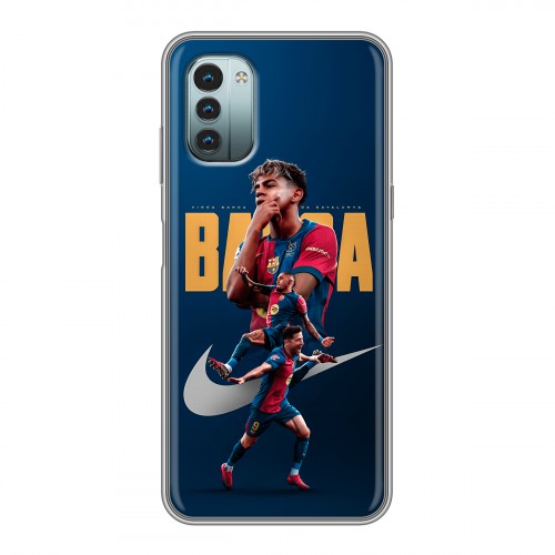 Дизайнерский силиконовый чехол для Nokia G11 Барселона Barca Yamal 