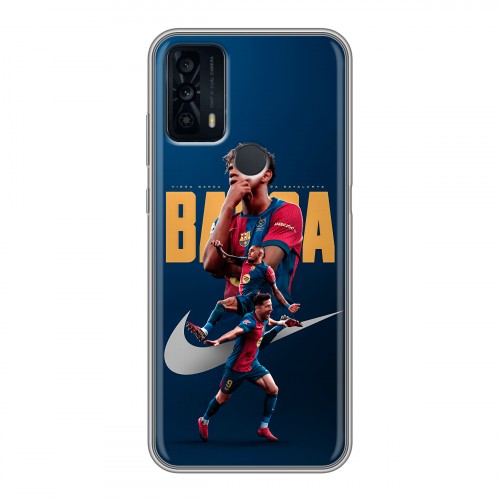 Дизайнерский силиконовый чехол для TCL 20B Барселона Barca Yamal 