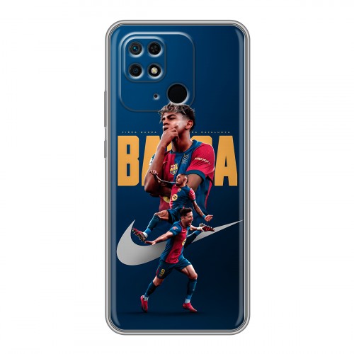 Дизайнерский силиконовый чехол для Xiaomi Redmi 10C Барселона Barca Yamal 
