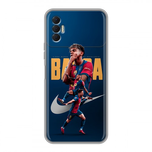 Дизайнерский силиконовый чехол для Tecno Spark 8P Барселона Barca Yamal 