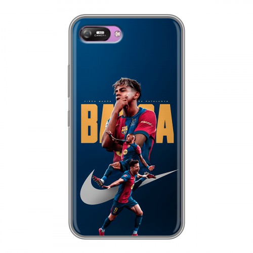 Дизайнерский силиконовый с усиленными углами чехол для Itel A25 Барселона Barca Yamal 